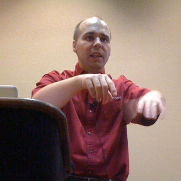 Doug speaking at CFUnited 2009.